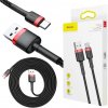 Baseus CATKLF-C91 Cafule, odolný nylonový USB / USB-C QC3.0 2A, 2m, černo-červený