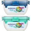 Sistema To Go Škatuľka s miskou na šalát a príborom zelená 1,1 l