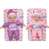 Realistická bábika Bábätko 30 cm - mäkké telo, bez zvuku, dve farebné vari