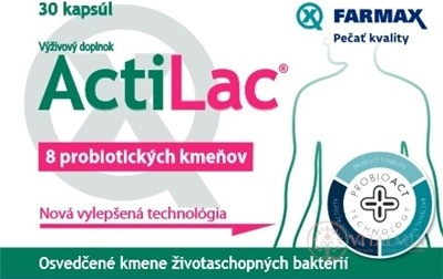 Farmax ActiLac 30 kapsúl od 7,59 € - Heureka.sk