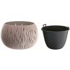 Prosperplast Kvetináč s vkladom SANDY BOWL mocca 29 cm