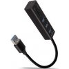 USB Hub Axagon USB 3.2 Gen 1 húb, 3x USB-A + čítačka kariet SD/microSD, kábel USB-A 20cm (HMA-CR3A) čierny