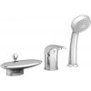 Ravak RS 025.00CR Vanová stojánková 3-otvorová baterie se sprchovým setem, vodopád, chrom lesklý chrom X07P003 | cena za ks