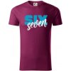 Six seven - písmo - Tričko z organickej bavlny - 2XL ( Fuchsiová )
