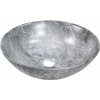 Invena Tinos, umývadlo na dosku 395x395x135 mm, imitácia kameňa-mramor, INV-CE-43-707-C