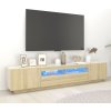 TV skrinka s LED svetlami dub sonoma 200x35x40 cm-ForU-3081909