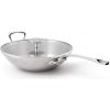 Wok M'COOK 32 cm, nerezová oceľ, so skleneným vekom, Mauviel