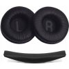 Náušníky / Podložky na slúchadlá IronPads kožené čierne pre JBL T450 T500 T600