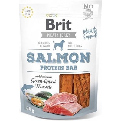 Brit Jerky Salmon Protein Bar 80g pamlsky pro psy