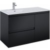 Elita Split skrinka 100x45.8x63.5 cm závesná kúpeľňová skrinka pod umývadlo čierna RE011006057160