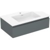 Mexen Orio kúpeľňová skrinka 80 cm s umývadlom Otis, 1 zásuvka, grafit mat/biela mat - 91A10-08023-1-BF66-W18M01