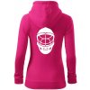 Florbal maska - Mikina dámska trendy zipper s kapucňou - XS ( Purpurová )