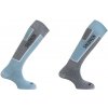 Ponožky Salomon Elios 2 pack new light grey/purple S/3,5-5