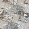 Bavlna Tália - Patchwork srdiečka sivohnedá