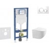 Geberit Duofix - Set predstenovej inštalácie, klozetu Gaia a dosky softclose, tlačidlo Sigma20, biela/chróm SANI11CA3118B