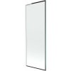 Mexen Next L, 1-krídlová vaňová zástena 70 x 150 cm, 6mm číre sklo-čierny vzor, biely profil, 895-070-000-03-70-20