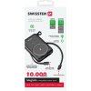 Swissten power bank 10000 mah pd 20W s integrovanými káblami USB-C a lightning (kompatibilný s magsafe)