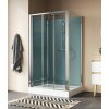 SANSWISS MODUL 1200 D20S3 120 + D20F1 80 VARIANTA 4 obdĺžnikový sprchový box kompletný, profil chróm, sklo číre - 1 – trojstranná (U–montáž)