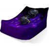 Sablio Sedací vak Lounge BLACK PANTHER Fialová luminiscencia - 80 x 95 x 50 cm
