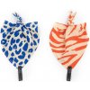 KLRK Home Wild Color Leopard&Zebra maznajúca dečka s uzlom 26x26 cm 2 ks