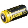 Batéria Nitecore RCR123A, CR123, 16340 650 mAh 3.7V