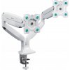 ONKRON držiak na 2 monitory 13-32 palcov do 9 kg, stolové rameno G200-W, biely