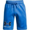 Pánske šortky Under Armour Rival Flc Graphic - Pánske celoročné tepláky Rival Flc Graphic s vreckami na ruky od Under Armour, modrý dizajn.