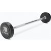 ZIVA Pevná obojručná činka Solid Steel Urethane rovná 20kg