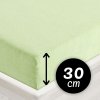 Froté napínacie prestieradlo na vysoký matrac FR-018 Pastelovo zelené 160 x 200 - výška 30 cm