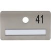 SOLIDO dveřní jmenovka bez kukátka, otvor o 14, nerez satinovaný, gravír. č. 41