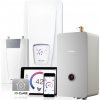 Clage DEX Next digitálne riadený prietokový ohrievač vody (18-27kW/3x400V) a Elektrokotol BOSCH TRONIC HEAT 3500 H; s čerpadlom