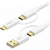 AlzaPower MultiCore 4in1 USB 60W 480Mbps 2m biely APW-CBM402W