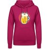 AWDis Hoodie Mikina - Dizajn - Smrtka v Pive - Zvodná ružová - XL - Dámske