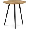 Autronic AF-3005 OAK Prístavný stolík, MDF, dekor divoký dub, kov - čierny matný lak