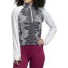 Adidas Aeroready 1/2 Zip Dámske športové tričko Aeroready s 1/2 zipsom a dlhým rukávom s otvormi na palec od značky Adidas