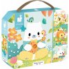 JANOD Puzzle v kufříku Zvířátka 4v1 (6,9,12,16 dílků)