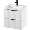 Cersanit Tirso, závesná umývadlová skrinka 594x447x572 mm + keramické umývadlo, biela matná, S801-545