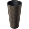 PROSPERPLAST Kvetináč FURU SLIM ECO WOOD 25cm kávový