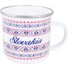 Smaltovaný hrnček Slovenský motív 300ml (Šálka na čaj, kávu zo smaltovaného plechu)