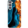 Picasee silikónový prehľadný obal pre Samsung Galaxy S23+ 5G - Gold blue
