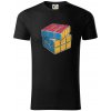 Rubikova kocka kreslená - Tričko z organickej bavlny - 3XL ( Čierna )