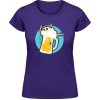 Akciové Dámske Tričko Soft-Style Gildan - Motív - Pivo so smrtkou - Purple - XL - Dámske