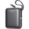 Joyroom Mini PowerBank JR-PBF27 22,5W s duálním kabelem 10000mAh (černá)