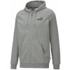 Puma pánska mikina ESS Small Logo FZ Hoodie TR sivá/biela