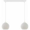 Light Home Závesné svietidlo Riffle Round, 2x biele sklenené tienidlo, w