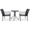 Zostava kovového záhradného nábytku Texim čierna 3 ks