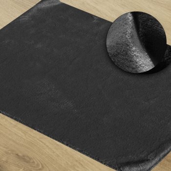 DomTextilu 49063 Zamatovo jemný čierny kúpeľňový plyšový koberec 50 x 70 cm  od 13,23 € - Heureka.sk
