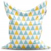 Sablio Sedací vak Dvojfarebné trojuholníky - 150x100 cm