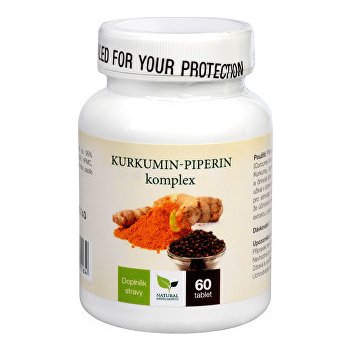 Natural Medicaments Kurkumín-piperín komplex 60 tabliet .