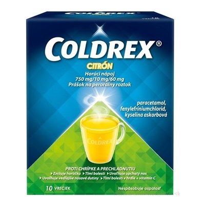 COLDREX HORÚCI NÁPOJ CITRÓN plo por 5 g (vre.papier/PE/Al/EMAA) 1x10 ks